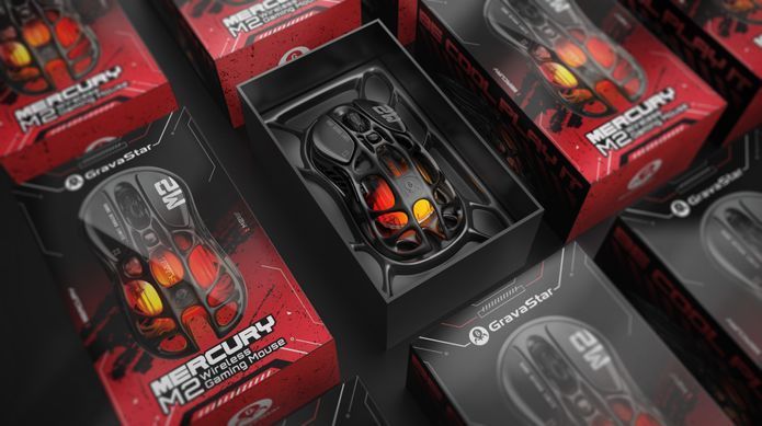 GravaStar Мышь Mercury M2, BT/WL/USB-A, RGB, черный GRAVASTARM2_BLK фото