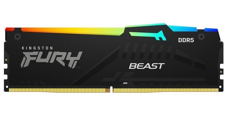 Kingston Память ПК DDR5 64GB KIT (32GBx2) 5200 FURY Beast RGB KF552C40BB2AK2-64 фото