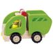 Машинка деревяна goki Сміттєвоз зелений 1 - магазин Coolbaba Toys