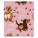 ARDESTO Плед Flannel 160х200см, 100% поліестер, песики з сердечками
