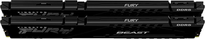Kingston Пам'ять ПК Kingston DDR5 64GB KIT (32GBx2) 5600 FURY Beast Black EXPO KF556C36BBEK2-64 фото