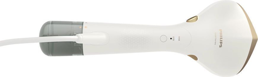 Philips Отпариватель компактный Series 7000, 1500Вт, 100 и 200мл, паровой удар -28гр, перчатка, чехол, нерж. сталь, белый STH7030/10 фото